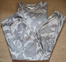 Carole Hochman Soft Silky Velour 2 Piece Lounge Set/Pyjamas, Moonstone, Size S 