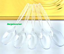 Tea Coffee Spoons REUSABLE Desert Spoon Teaspoons Washable Plastic Teaspoon 14cm