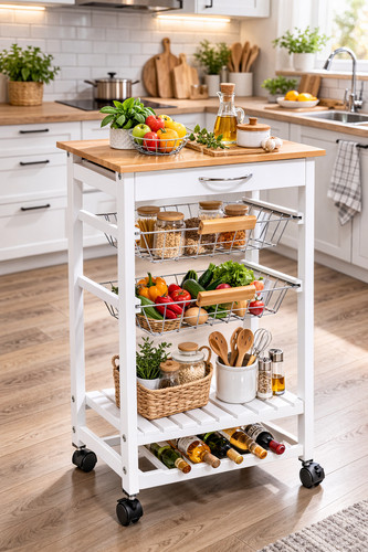 Tier kitchen trolley mobile - kitchen,