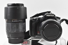 Pentax K100D 6.1MP DSLR Camera & 2x Lenses Untested In Black Tamrac Case