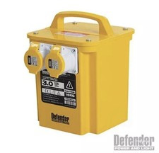 3.0KVA PORTABLE SITE TRANSFORMER 110V 3.0KVA 2x16A SOCKETS DEFENDER E203010