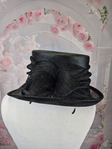 Elegant black straw occasion - elegant,