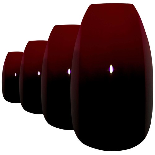 Red black ombre coffin - black, press