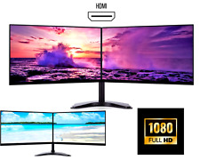 Dual Monitor Screen Bundle Dell HP Grade A HDMI 2X22" Brand New Dual Stand Fast