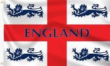 ENGLAND FOOBALL FLAG 4 LIONS Euro 2024 5x3' 3x2' 18x12 inch Fast post