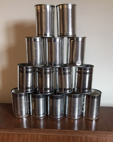 Tin cans empty shiny - tin,