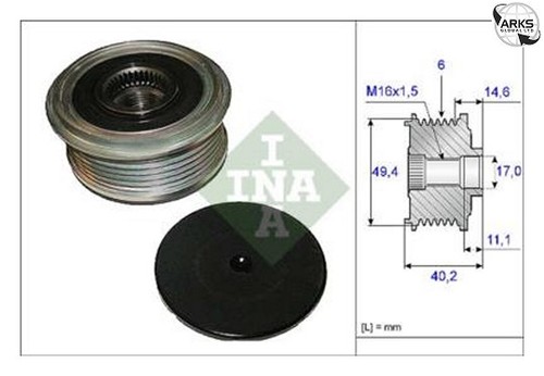 Ina over running alternator - ina,