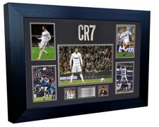 A3+ Signed Cristiano Ronaldo Real Madrid Autographed Photograph Picture Frame