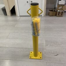 Driveway Barrier Post - Yellow Fixed Parking Security Bollard The Workplace
