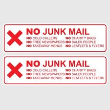 2 x No Junk Mail Letterbox