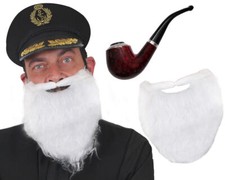 BLACK CAPTAINS HAT BEARD AND
