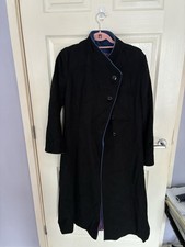 Ladies Long Black Duffle Coat