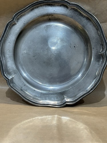 Antique pewter plate - antique,