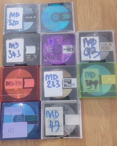 Used mini discs - x,