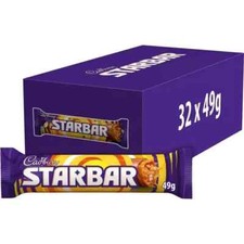 Cadbury Starbar Chocolate Bar Pack of 32 x 49gm