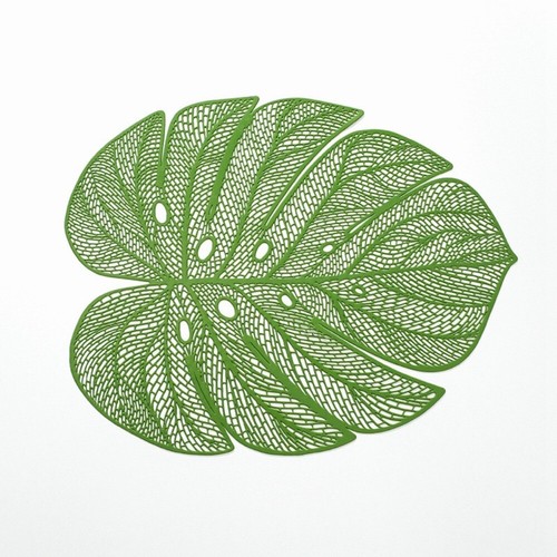 3pcs placemats leaf shape - leaf,