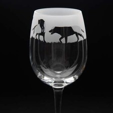 Labrador Dog Crystal Wine Glass - Hand Etched/Engraved Gift