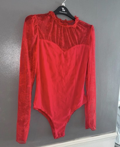 New nib red bodysuit - new,