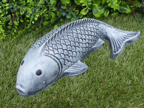 Stone garden ornament goldfish - garden,