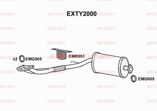 Exty2000 exhaust front pipe - exhaust,