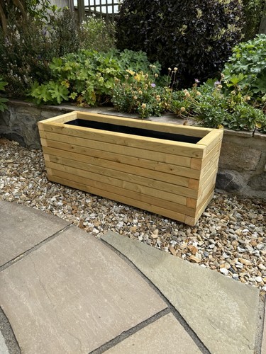 Wooden garden planter fully - wooden,