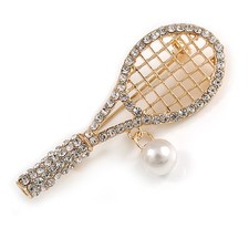 Clear Crystal Tennis Racket