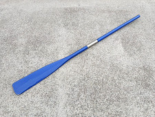 1x: Single Vintage Collapsible Rowing Wood Oar Paddle Painted Blue 63.25" EUC