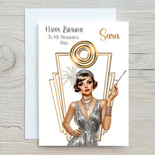 Personalised Art Deco Birthday