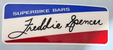FREDDIE SPENCER K&N SUPERBIKE BARS DECAL HONDA SUPERBIKE WITH SIGNATURE