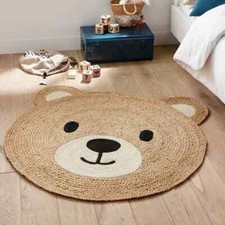 Round jute teddy bear - jute,
