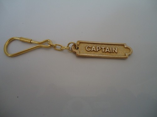 Captain key ring brass - key,