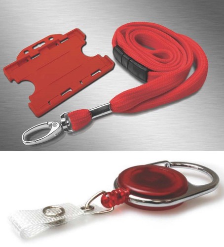 Neck strap lanyard - id, double