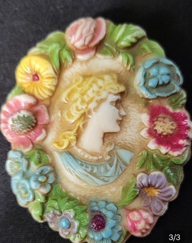 Antique celluloid hand painted - antique,