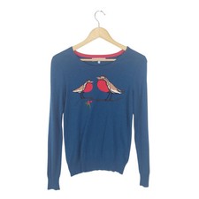 Dickins And Jones Womens Blue Robins Jumper Size Small - 1 Flaw