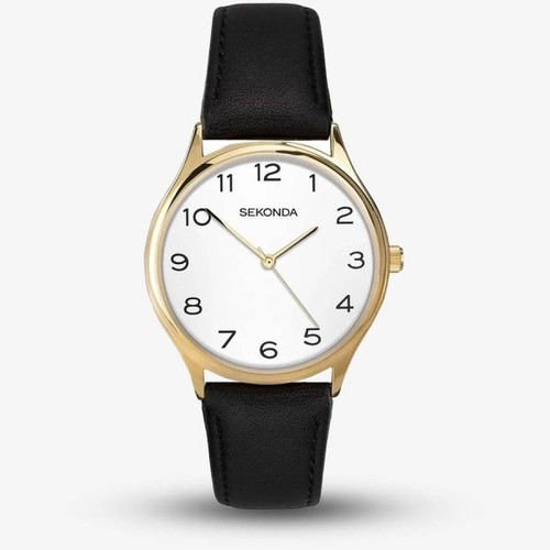 Mens sekonda white dial black - mens,
