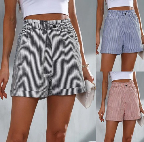 Ladies striped elastic - ladies, waist