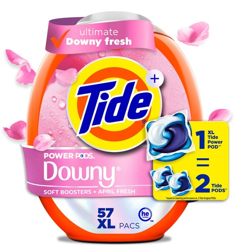 Tide power pods with - power, downy