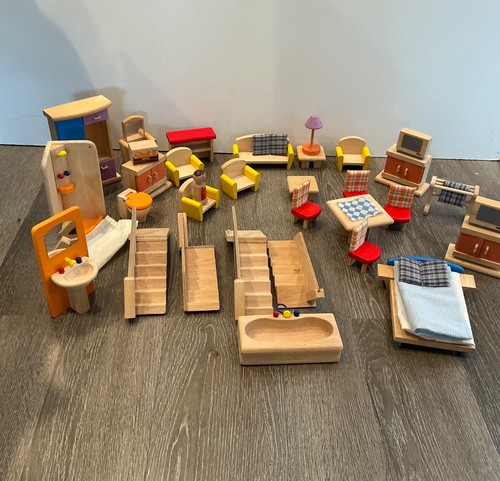 Huge set brio wooden dolls - huge,