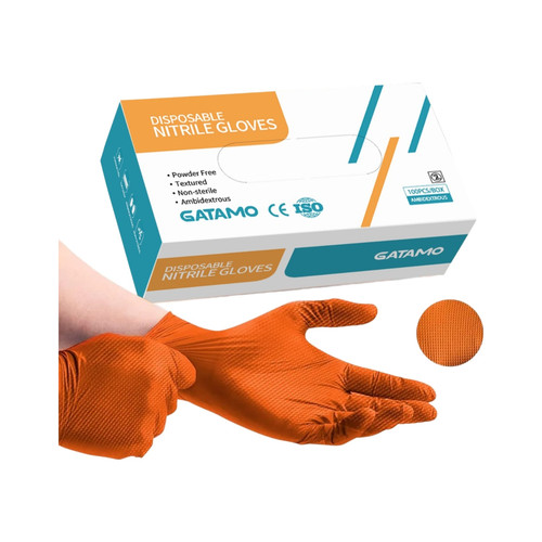 Orange diamond nitrile - orange,
