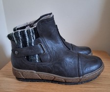PAVERS GREY ANKLE BOOTS UK 6