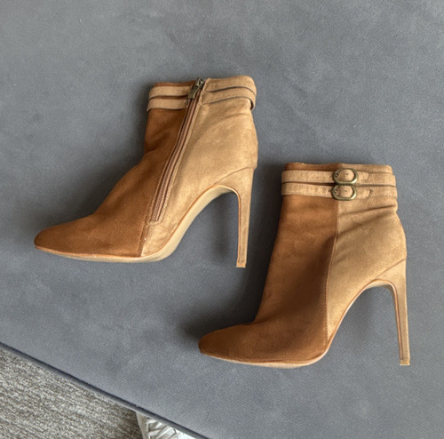 Brown suede ankle - suede, booties