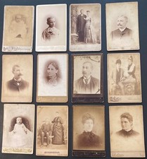 Twelve (12) FANTASTIC CABINET CARD ANTIQUE PHOTOGRAPHS c.1890s (C)