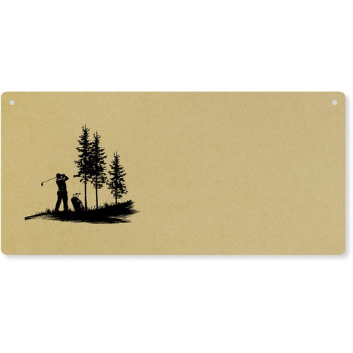 Golfer taking swing door - 'golfer, a