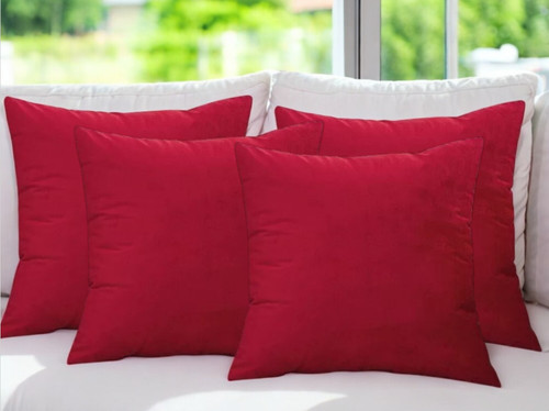Set filled cushions red - set,