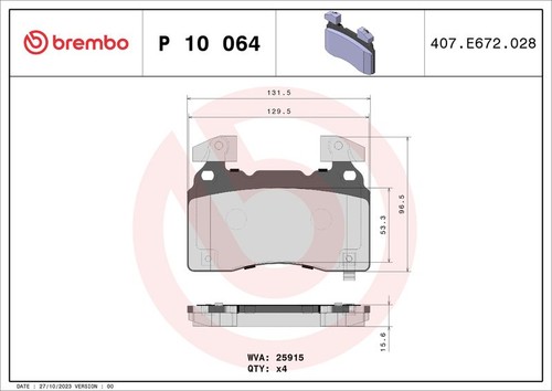 Brembo front brake pad set - brembo,