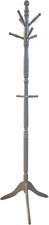 Grey Wooden Coat Stand with 9