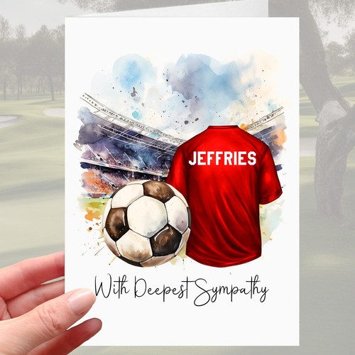 Football sympathy card - football,