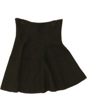 ZARA Womens Knit A-Line Skirt Small W25 Green Viscose TB14