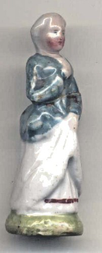 Tiny antique ceramic figure - antique,