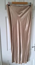 River Island Gold Satin Maxi